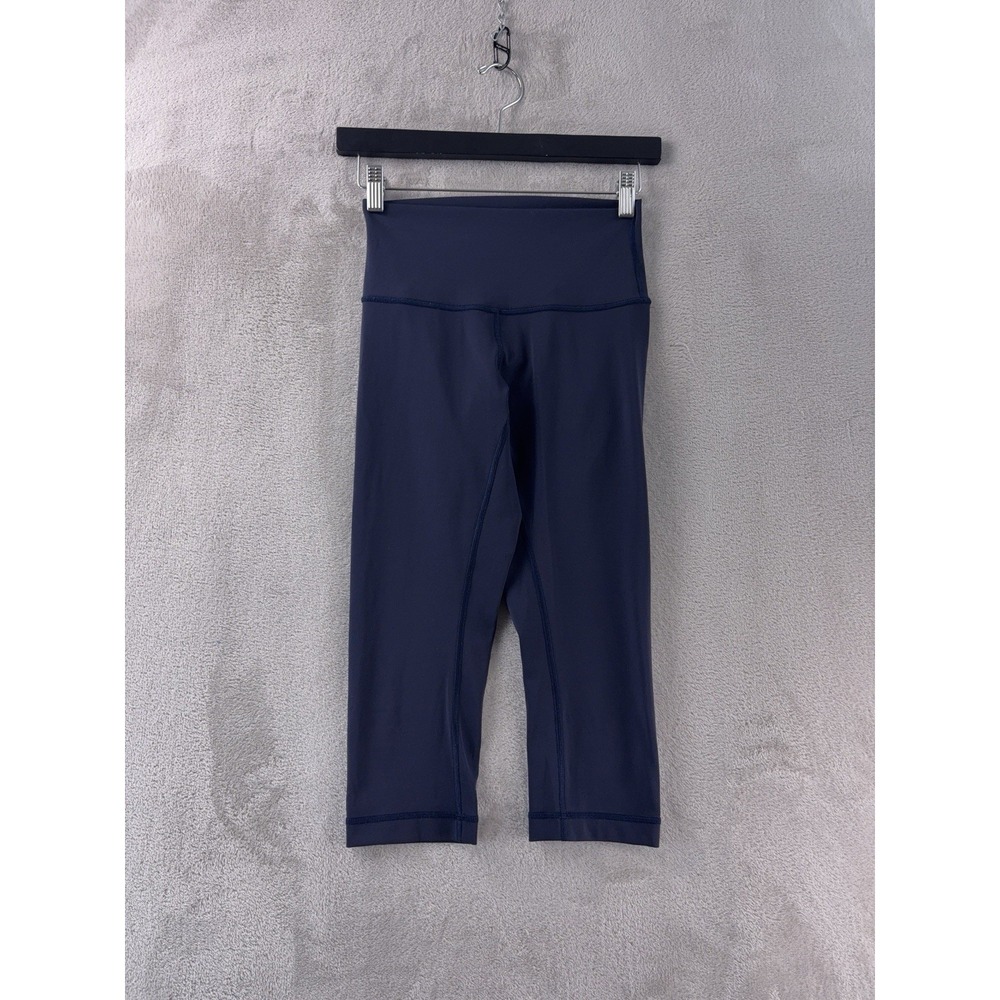 Lululemon Wunder Under Leggings Womens Size 4 Blue Tight Luxetreme Performance
